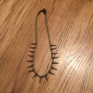 Brass Spikey Tribal Necklace